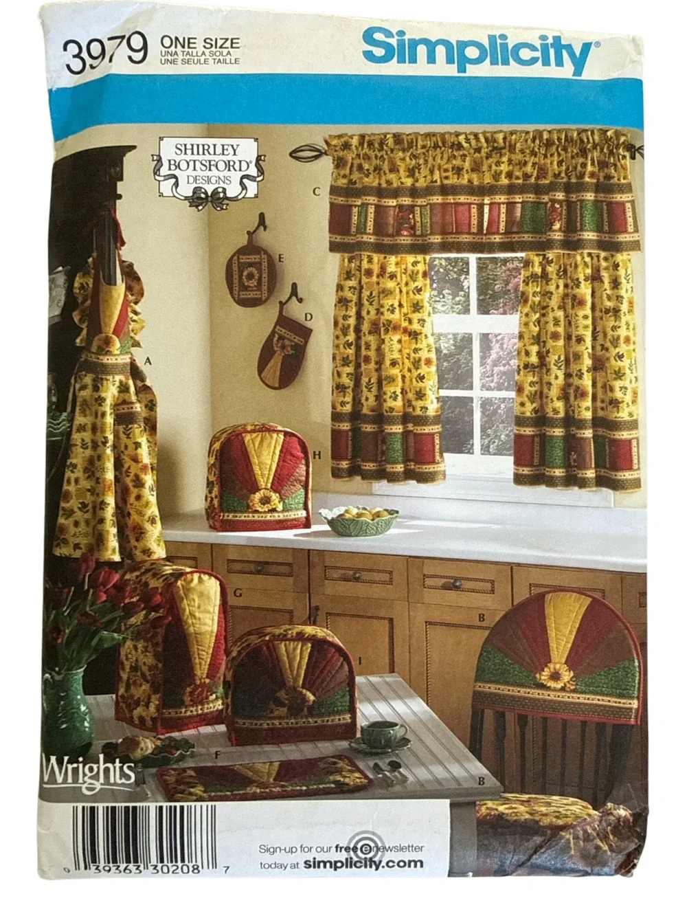 Vintage McCall’s 2018 & Simplicity 3979 Kitchen Sewing Patterns Home Decor Lot